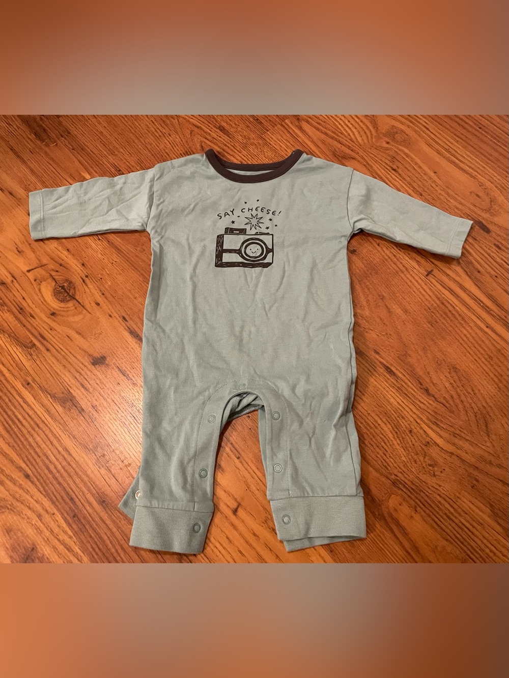 Cat & Jack Blue Say Cheese' Camera Romper Onsie PJs